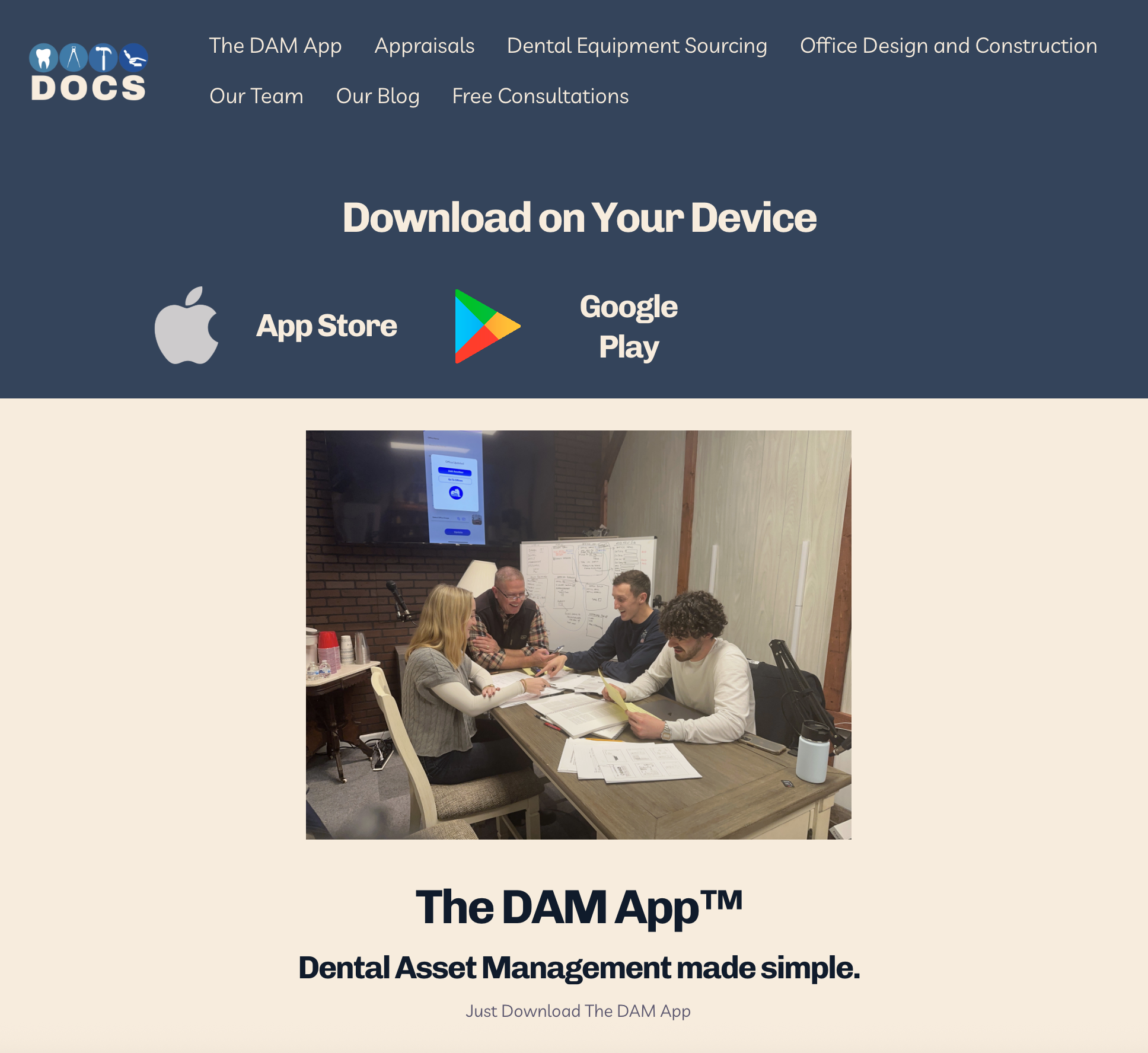 The DAM App- Dental Asset Management